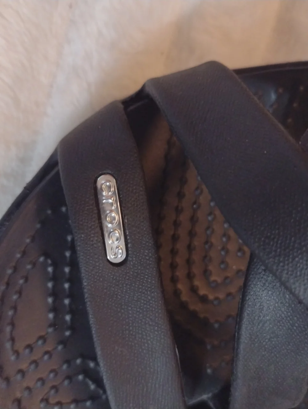 CROCS Cyprus IV Women's 6 Open Toe Slip-on Heel Sandals Strappy Comfort Black - Picture 3 of 13